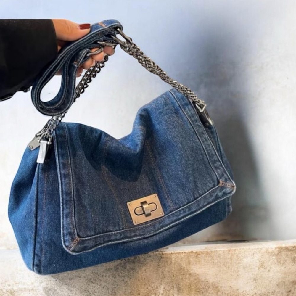 🔥🔥🆕Denim Blue Chain Shoulder Bag